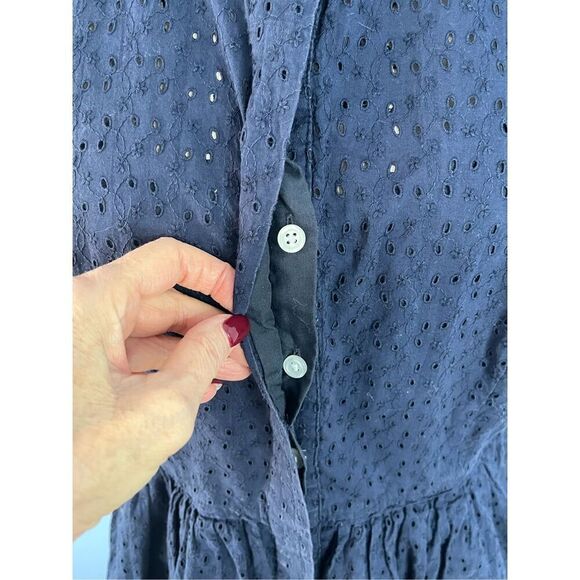 J. By J. Crew Women’s 10 Sleeveless Eyelet Lace Button Front Fit & Flair Dress N - Picture 3 of 10